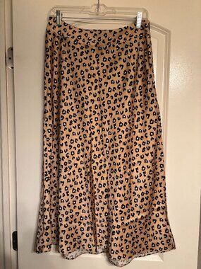 Sezane Sandy Skirt cheetah print midi skirt